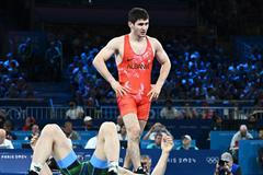 Albánský zápasník Čermen Valijev na olympiádě v Paříži 2024