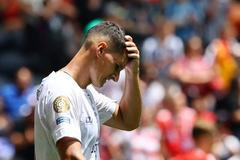 Adam Mitchell z Aucklandu v zápase na MS klubů 2025 proti Bayernu Mnichov