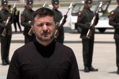 Ukrajinský prezident Volodymyr Zelenskyj k jednání s ruskou delegací po příletu do Turecka.