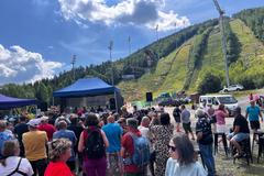 Zahájení rekonstrukce skokanského můstku v Harrachově