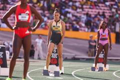 Sydney McLaughlinová-Levroneová na mítinku Grand Slam Track