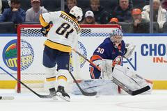 Gól brankáře Ilji Sorokina v utkání NHL