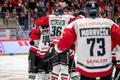 Radost hokejistů Sparty ve čtvrtém čtvrtfinále play off proti Třinci