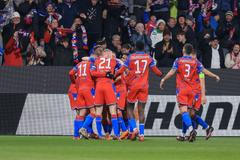 Radost Plzně v zápase EL Viktora Plzeň - Lazio