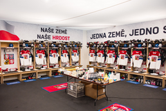 Česká šatna na MS v hokeji 2025 v Herningu