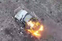 Takto vypadal útok ukrajinského dronu na ruskou Ladu