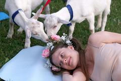 Rusko, Moskva, cvičení, Jóga, park, kozy