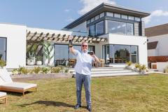 dům, senior, výhra, loterie, vila, pláž