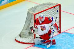 Český brankář Karel Vejmelka