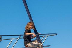 FILE PHOTO: Activist Greta Thunberg sits aboard the aid ship Madleen