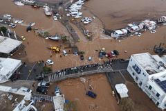 Řecko, Paros, povodeň