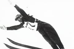 Československý skokan na lyžích Rudolf Burkert