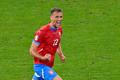 Tomáš Souček slaví gól v zápase Eura 2024 Česko - Turecko