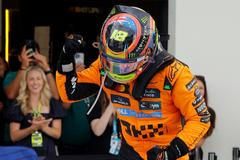 Oscar Piastri z McLarenu slaví triumf ve VC Miami F1 2025