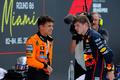 Lando Norris a Max Verstappen po kvalifikaci na Velkou cenu Miami F1 2025