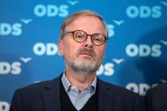 Krajské volby 2024: Petr Fiala ve volebním štábu ODS