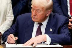 U.S. President Donald Trump delivers remarks at the White House in Washington, D.C.