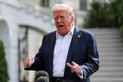 U.S. President Donald Trump departs for Texas from Washington, D.C