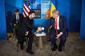 U.S. President Trump and Ukraine's President Zelenskiy attend a meeting on the sidelines of NATO summit in The Hague