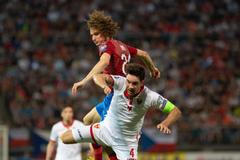 Alex Král v kvalifikaci ME 2020 Česko - Černá Hora.