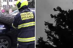 Silný vítr doprovázející tlakovou níži Mortimer zasáhl i Česko