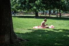 Horko, Praha, letní den, léto, počasí