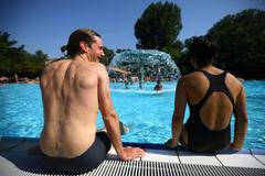 počasí horko vedro léto koupání