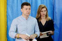 Prezident Volodymyr Zelenskyj a jeho žena.