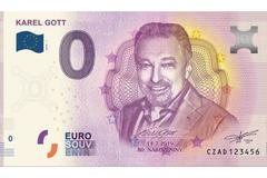 Suvenýrová eurobankovka s portrétem Karla Gotta