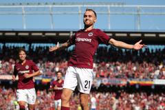 Martin Hašek v zápase 6. kola ligy Sparta - Baník