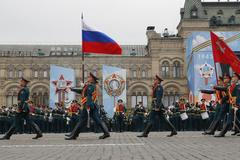 Vojenská přehlídka v Rusku - Den vítězství