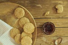 sušenky, piknik, žena