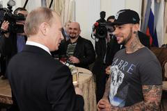 Raper Timati a Vladimir Putin