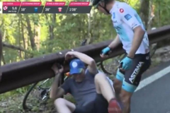 Giro d´Italia 2019, konflikt Miguela Ángela Lópeze s fanouškem