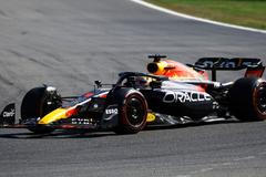 Max Verstappen v Red Bullu ve Velké ceně Belgie F1 2022