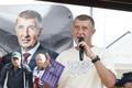 Předseda hnutí ANO Andrej Babiš na předvolebním mítinku na jižní Moravě na konci srpna 2025
