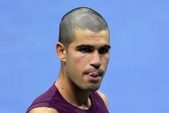 Carlos Alcaraz v utkání 1. kola US Open 2025