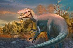An artist's impression of the Cretaceous meat-eating dinosaur Joaquinraptor