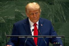 Donald Trump při projevu v OSN