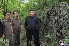North Korean leader Kim Jong Un visits a special operation training base