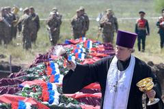 Rusko, hřbitov, válka, Ukrajina, voják, smrt, pohřeb, Šarypov