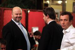 Martin Pecina ve volebním štábu Miloše Zemana (26. 1. 2013)