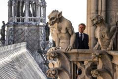 France's President Macron visits Notre-Dame de Paris Cathedral in Paris