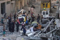 Aftermath of an overnight Israeli strike on a house, in Gaza City