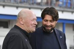 Miroslav Koubek a Russell Martin (Viktoria Plzeň - Rangers)