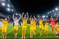 Takhle slavili fotbalisté norského Bodö/Glimt postup do hlavní fáze Ligy mistrů