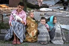 Ukrajina, Rusko, dron, raketa, útok, civilisté, děti, válka, smrt