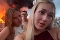 Influencerky se natáčely před hořícím ropným skladem v Soči, zadržela je policie