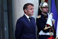 FILE PHOTO: French President Macron at the Elysee Palace in Paris