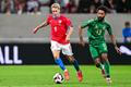 Debutant v reprezentaci Michal Beran při utkání se Saúdskou Arábií